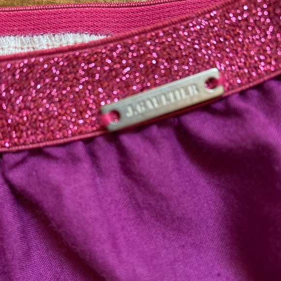 HP Jean Paul Gaultier Junior Tiered Cotton Maxi Skirt Mixed Floral Striped - Picture 6 of 8